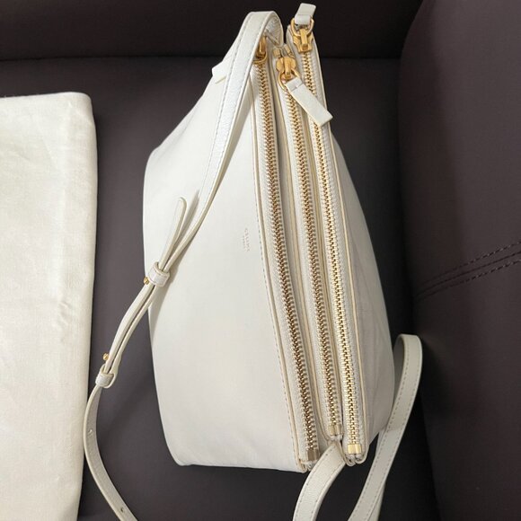 Céline Large Trio Crossbody Bag in White Lambskin - Picture 4 of 16